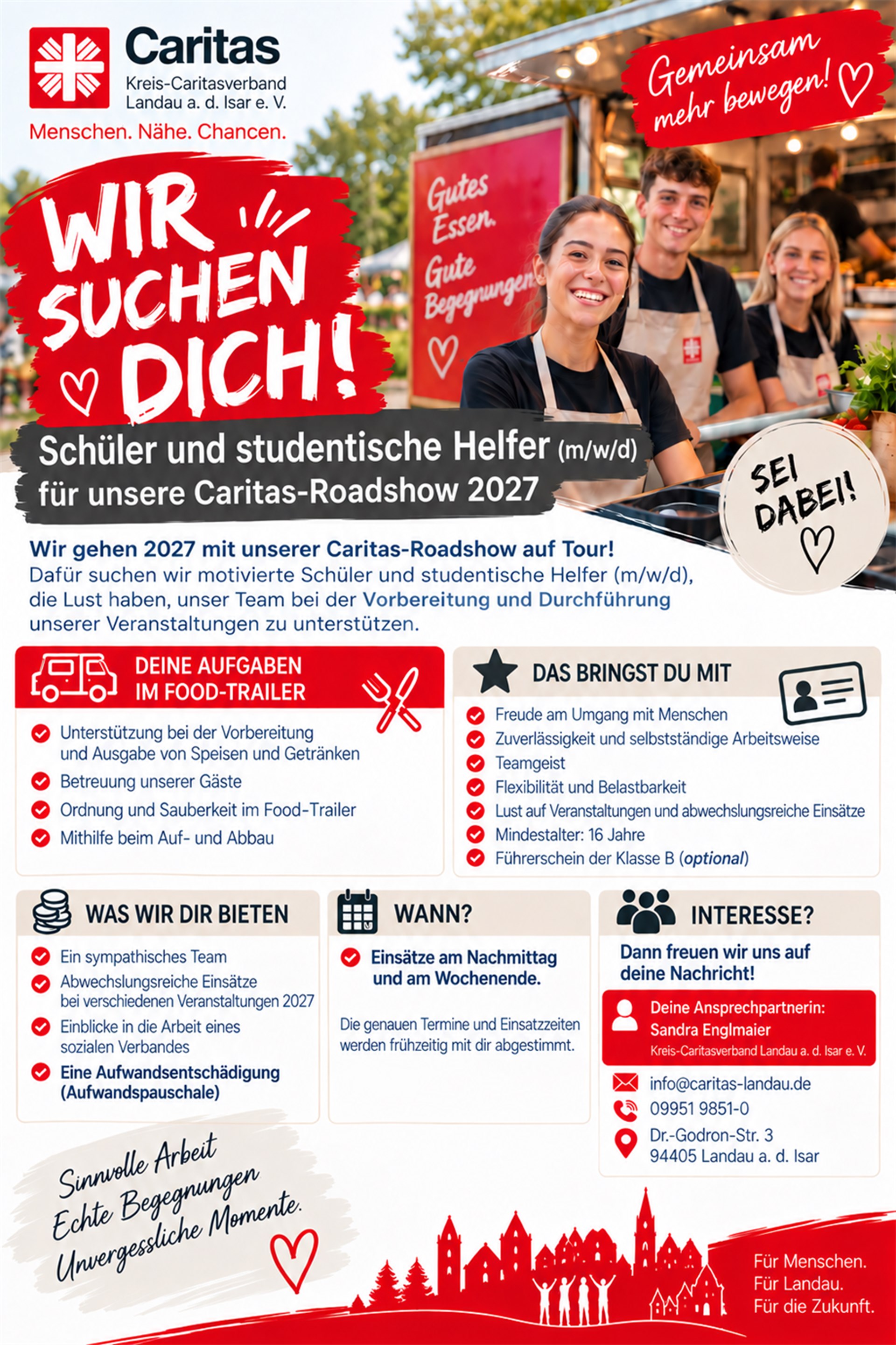 Flyer zur Helfersuche.