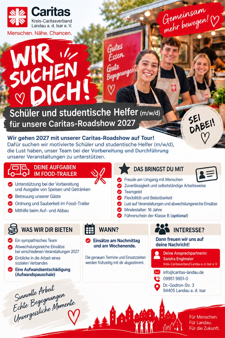 Flyer zur Helfersuche.
