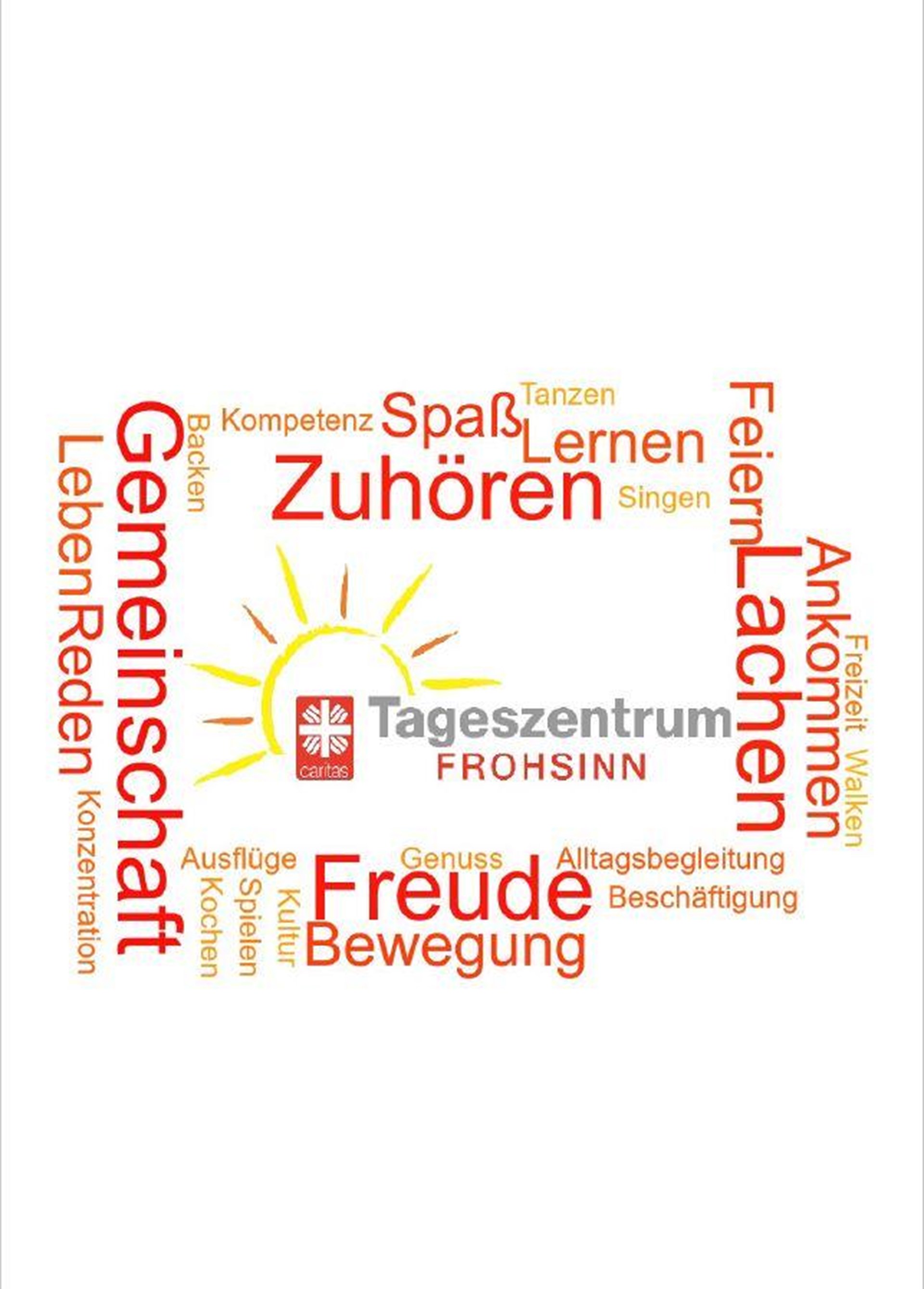 Wortwolke zum Tageszentrum Frohsinn